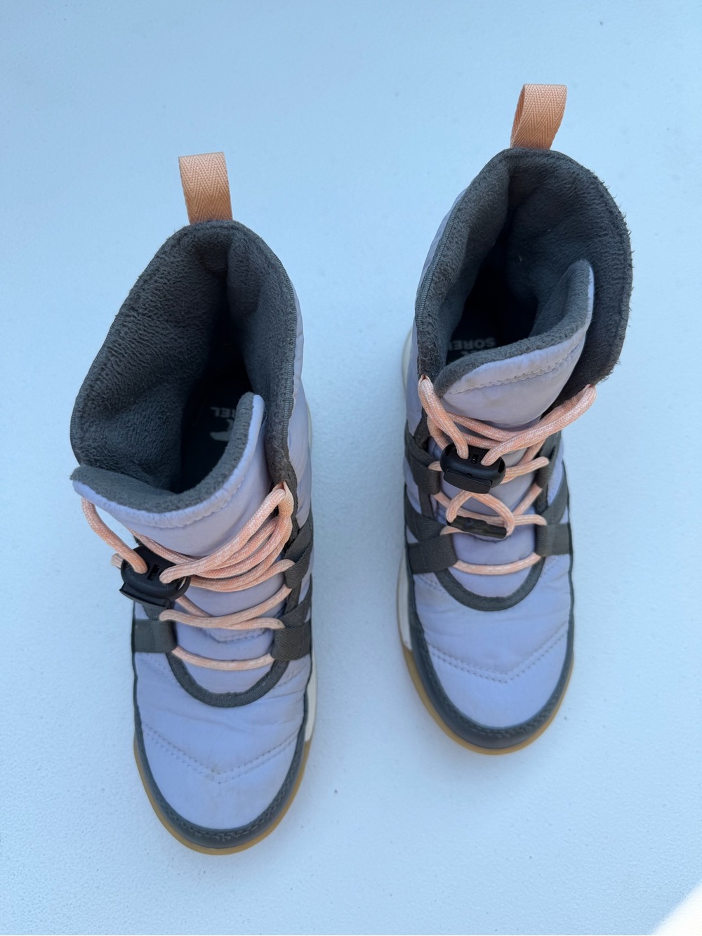 SOREL Kids Purple Insulated Winter Snow Boots Faux Fur Size 3